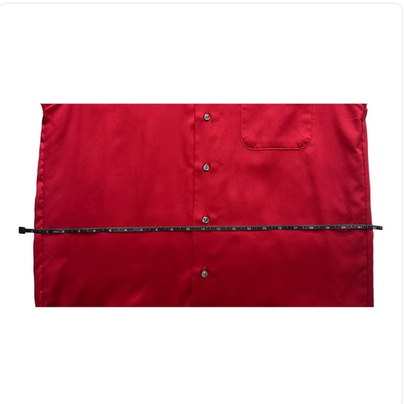 Geoffrey Beene Men's Dress Shirt { Medium : 15 ½ - 34 / 35 } Red - Picture 6 of 11